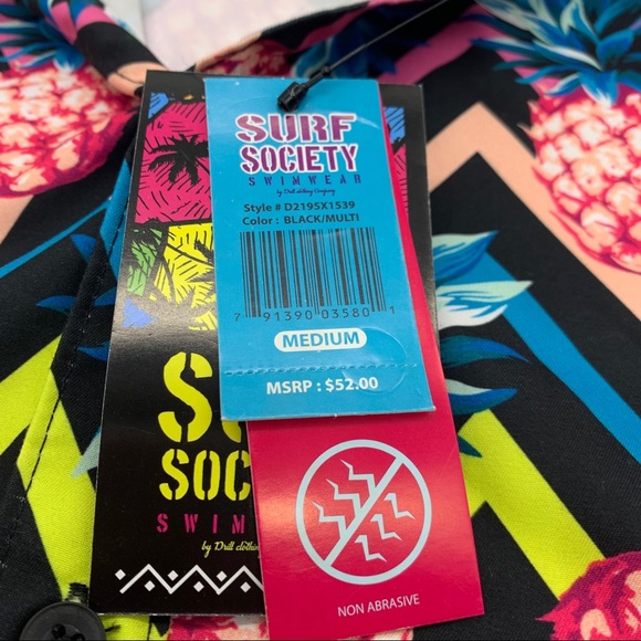 Men’s surf society Retro Pineapple Button up Tee - Picture 7 of 8